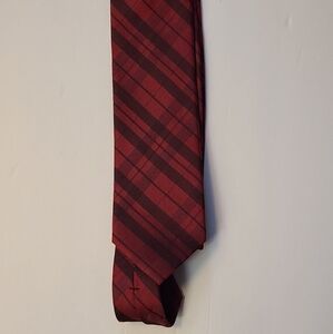 Calvin KLEIN Red Plaid Men's Tie